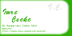 imre cseke business card